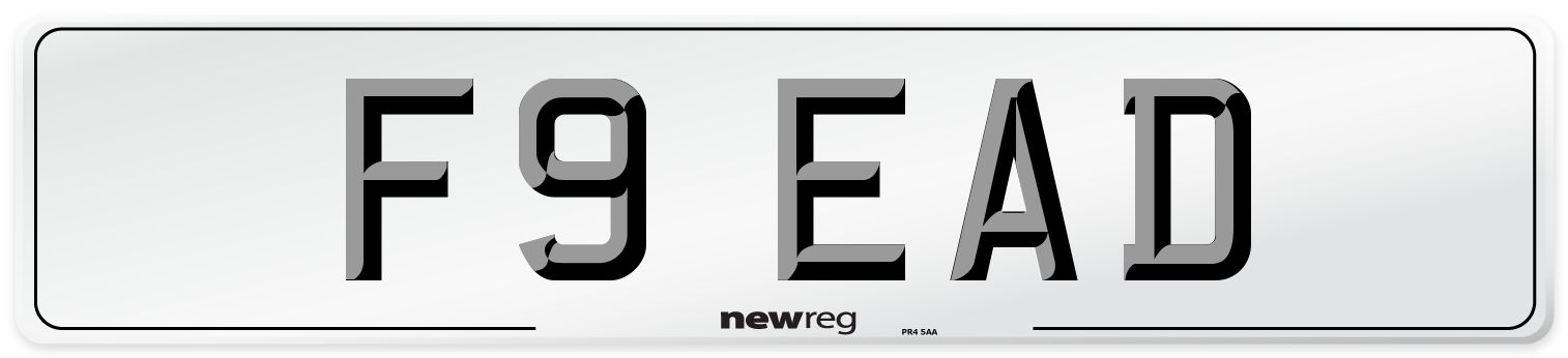F9 EAD Number Plate from New Reg
